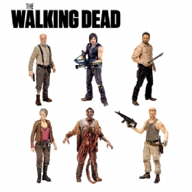Kit 6 Bonecos The Walking Dead (Abraham/Rick/Daryl/Carol/Hershel/Zombie)