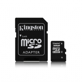 Cartão de Memória Kingston Micro SD Sdc4 32Gb  Com 1 Adaptador Para SD