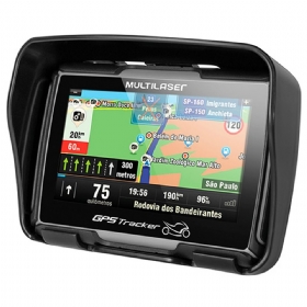 GPS Multilaser Tracker para Moto GP040 - Tela 4.3“ Touch Prova Dagua com Bluetooth