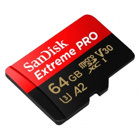 Cartão Micro Sd De 64gb Sandisk Extreme Pro Sdsqxcy-064g-gn6ma - Vermelho/preto
