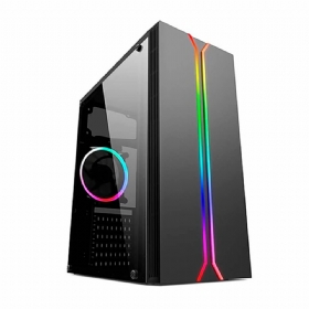 Gabinete Gamer Rainbow RGB Vidro Temperado com Fan Rainbow Liketec