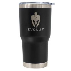 Copo Térmico Evolut Inox Cinturado com Tampa 700ml Preto