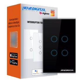 Interruptor Inteligente Zigbee 4 Botões Nova Digital