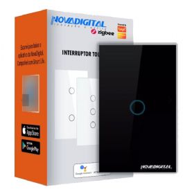 Interruptor Inteligente Zigbee 1 Botão Touch Nova Digital