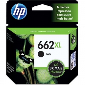 Cartucho HP 662XL preto CZ105AB HP